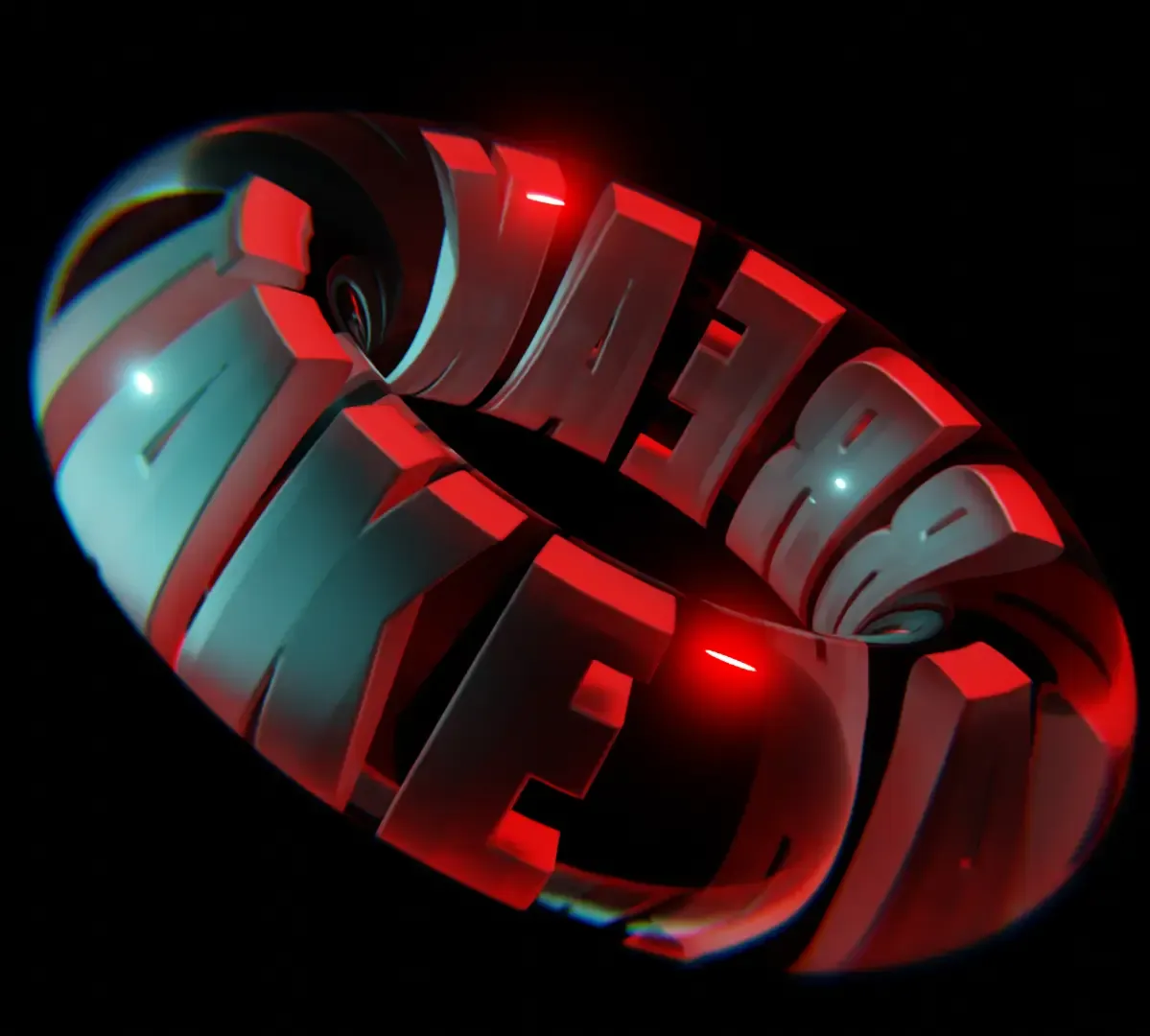 3D composition of a ring using the words "take a break".