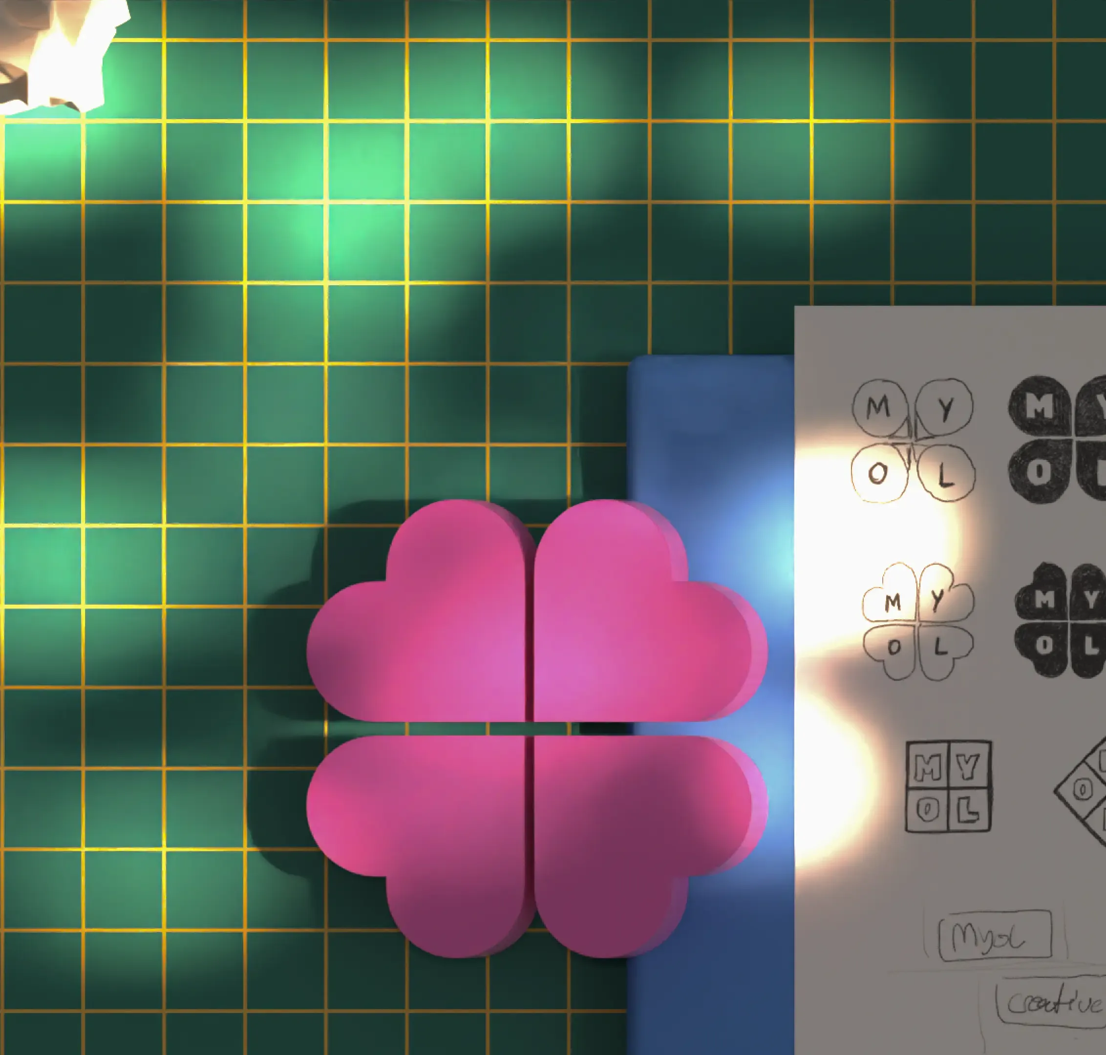 3D scene intro for MYOL Creative.